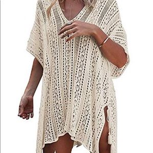 Crochet coverup in cream. Never worn!